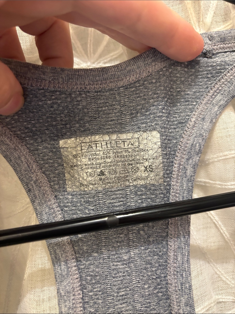 Athleta Gray Ruched Racerback Tank - Picture 2 of 6